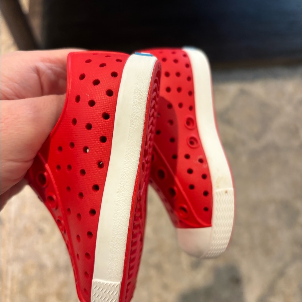 Native Red and White Breathable Water Shoes